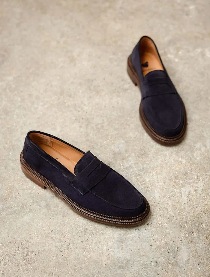 Men Loafers Bobbies Mark Navy