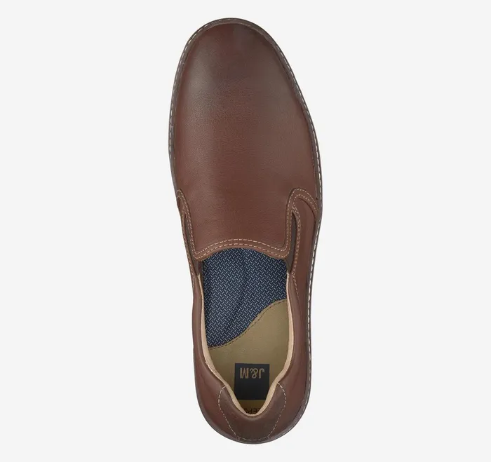 Men Mcguffey SlipOn Dark Brown Tumbled Full Grain JohnstonandMurphy SlipOns and Loafers Men Mcguffey SlipOn Dark Brown Tumbled Full Grain JohnstonandMurphy SlipOns and Loafers