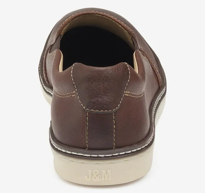 Men Mcguffey SlipOn Dark Brown Tumbled Full Grain JohnstonandMurphy SlipOns and Loafers Men Mcguffey SlipOn Dark Brown Tumbled Full Grain JohnstonandMurphy SlipOns and Loafers