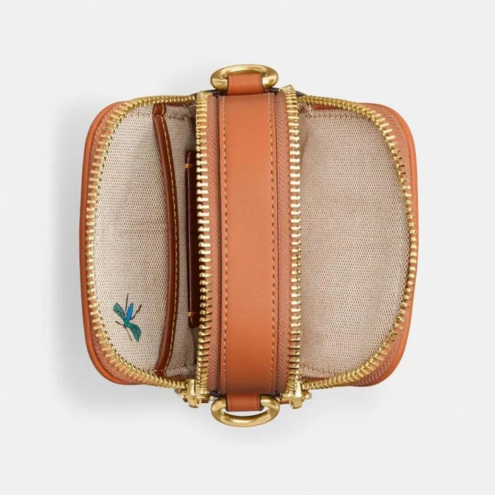 Men Messenger and Crossbody Coach Coach X Observed By Us Rogue Crossbody 12 In Signature Jacquard Oakfaded Orange