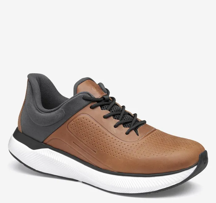 Men Miles UThroat Tan Full Grain JohnstonandMurphy LaceUps