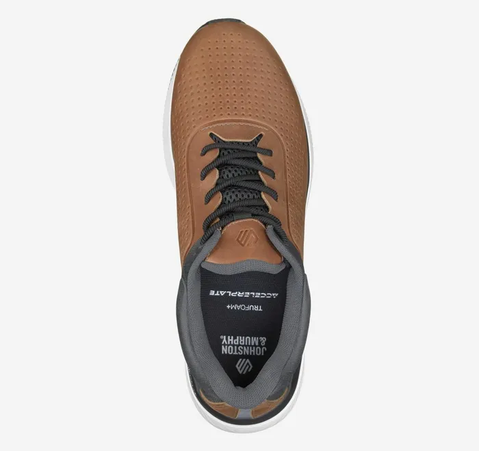 Men Miles UThroat Tan Full Grain JohnstonandMurphy LaceUps