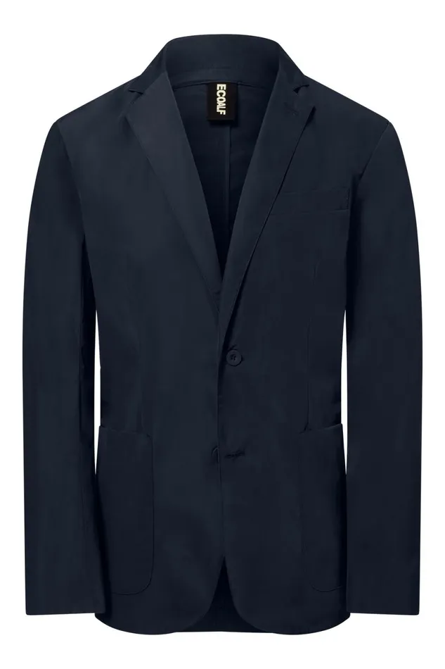 Men Navy Blue Alpen Jacket Ecoalf Coats And Jackets