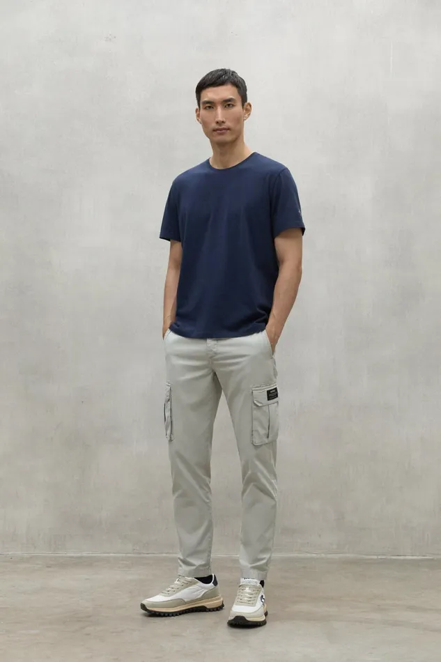 Men Navy Blue Vent TShirt Ecoalf TShirts