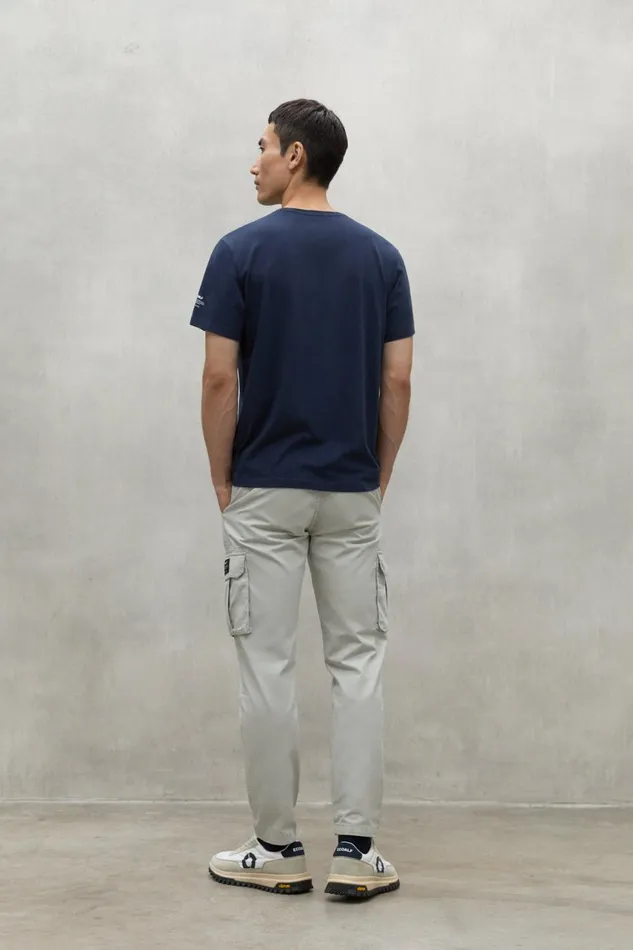 Men Navy Blue Vent TShirt Ecoalf TShirts
