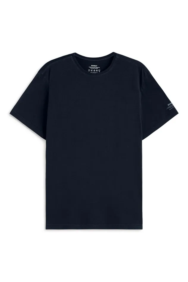 Men Navy Blue Vent TShirt Ecoalf TShirts