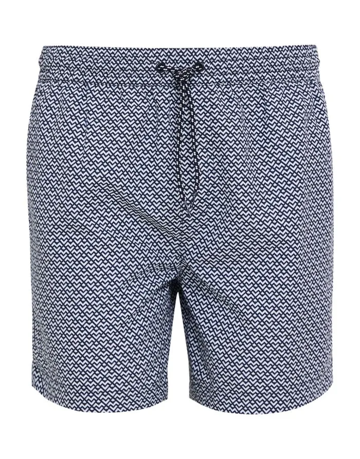 Men Navy Geometric Print Swim Shorts Threadbare Swim Shorts Men Navy Geometric Print Swim Shorts Threadbare Swim Shorts