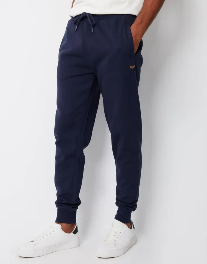 Men Navy Regular Fit Joggers Threadbare Joggers