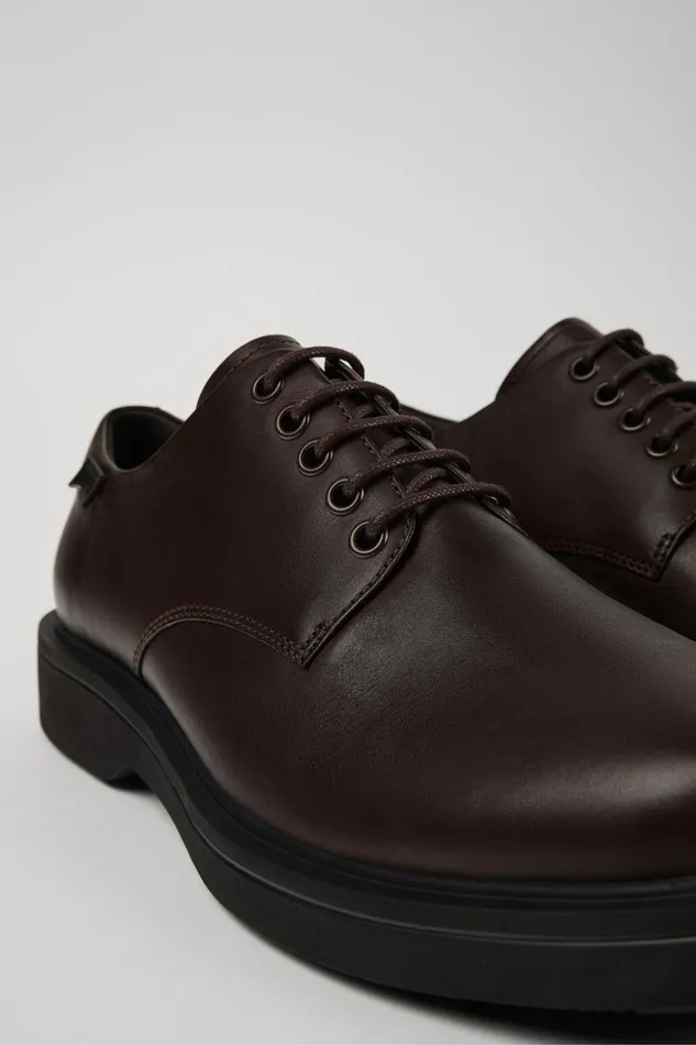 Men Norman Brown Leather Shoes Camper Formal Shoes