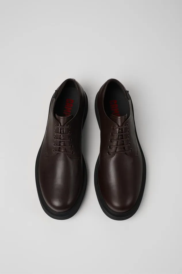 Men Norman Brown Leather Shoes Camper Formal Shoes Men Norman Brown Leather Shoes Camper Formal Shoes