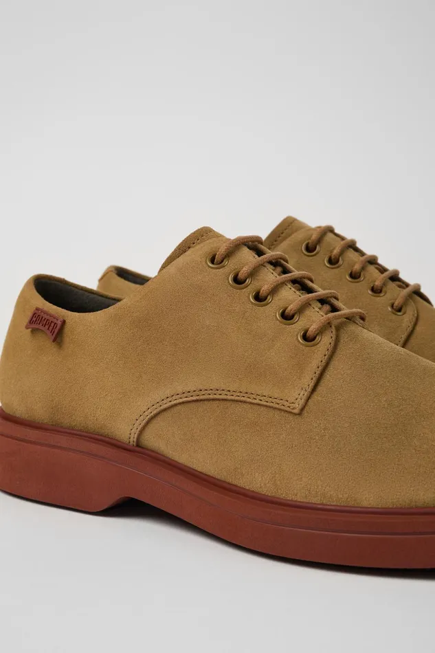 Men Norman Light Brown Nubuck Shoes Camper Formal Shoes