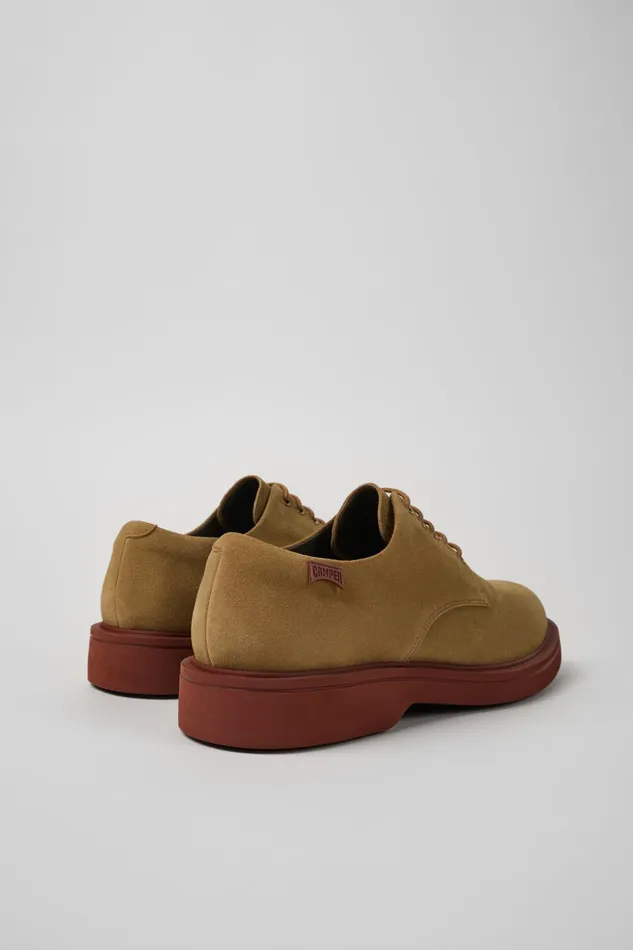 Men Norman Light Brown Nubuck Shoes Camper Formal Shoes Men Norman Light Brown Nubuck Shoes Camper Formal Shoes