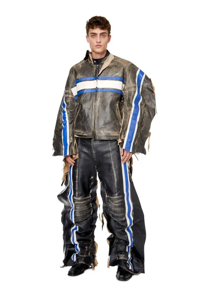 Men PHilos Black Diesel Trousers And Shorts