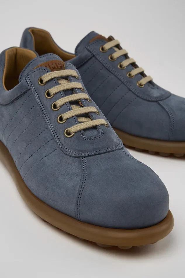 Men Pelotas Blue Nubuck Oxford Sneaker Camper Casual Shoes