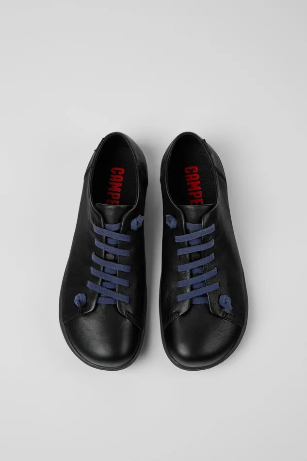 Men Peu Black Leather Shoes Camper Casual Shoes Men Peu Black Leather Shoes Camper Casual Shoes