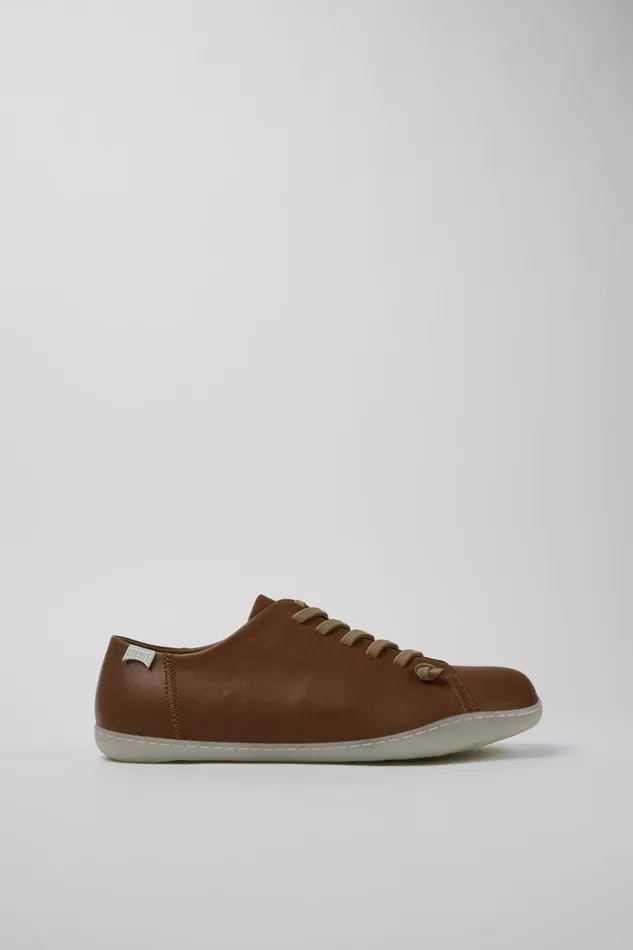 Men Peu Brown Leather Basket Camper Casual Shoes
