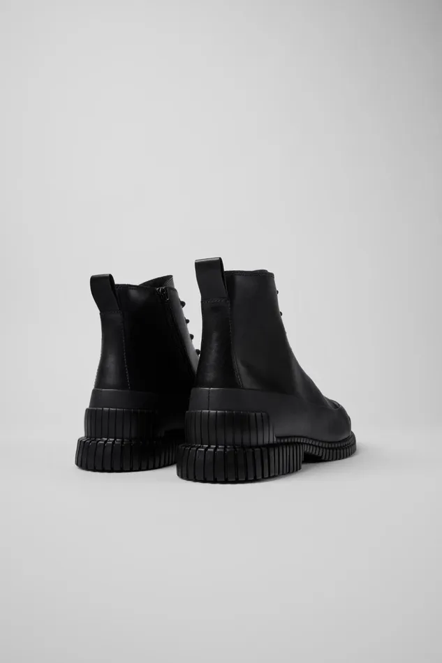 Men Pix Black Lace Up Boot Camper Ankle Boots Men Pix Black Lace Up Boot Camper Ankle Boots