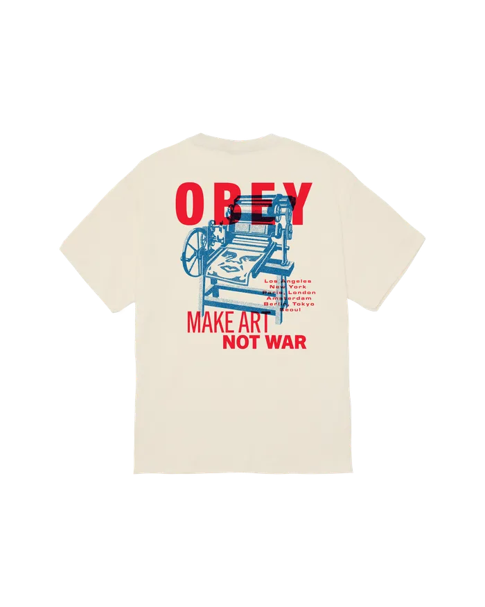 Men PRINTING PRESS MAKE ART CLASSIC TSHIRT Cream TSHIRTS OBEY Clothing