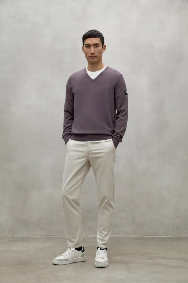 Men Purple Ferro Sweater Ecoalf Knitwear