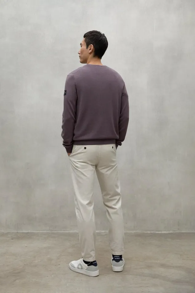 Men Purple Ferro Sweater Ecoalf Knitwear