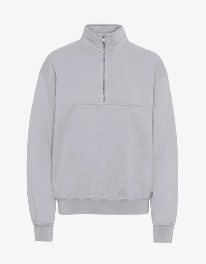 Men Quarter Zips Colorful Standard Organic Quarter Zip Limestone Grey