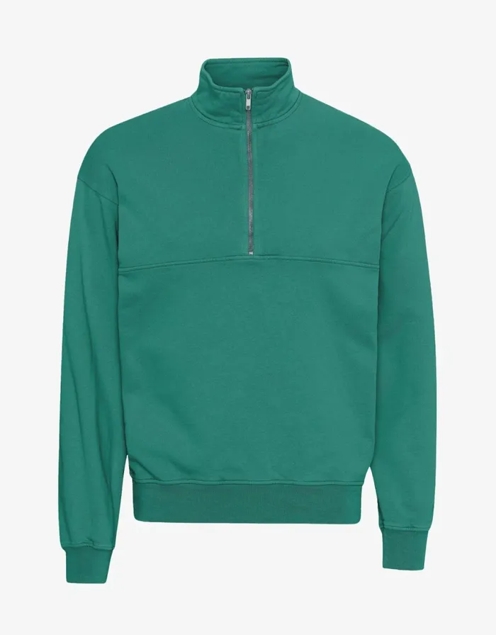 Men Quarter Zips Colorful Standard Organic Quarter Zip Pine Green