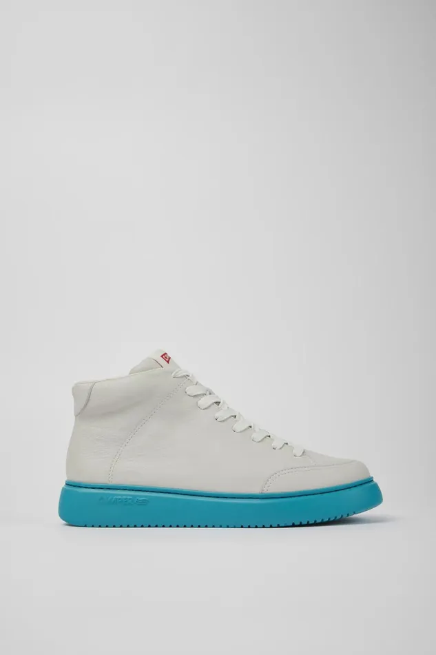 Men Runner K21 White Nondyed Leather Sneakers Camper Ankle Boots Men Runner K21 White Nondyed Leather Sneakers Camper Ankle Boots