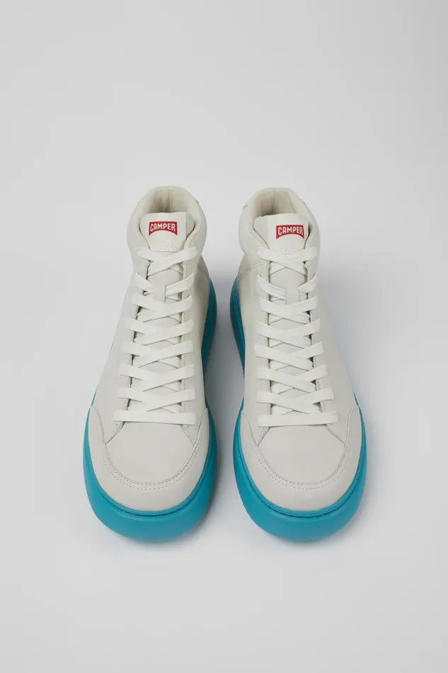 Men Runner K21 White Nondyed Leather Sneakers Camper Ankle Boots Men Runner K21 White Nondyed Leather Sneakers Camper Ankle Boots
