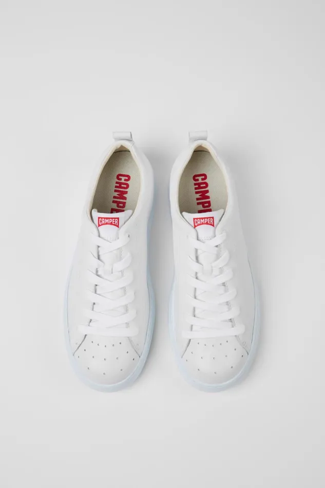 Men Runner White Leather Sneakers Camper Sneakers