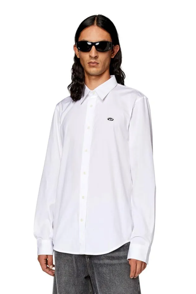 Men SBennyA White Diesel Shirts Men SBennyA White Diesel Shirts