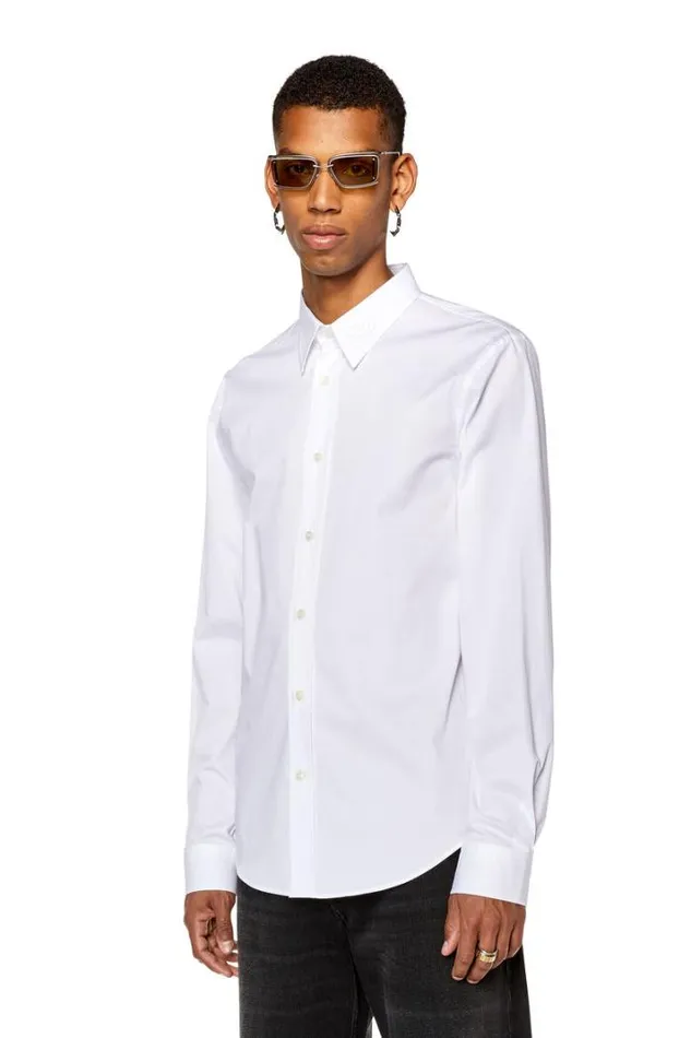 Men SBennyCl White Diesel Shirts Men SBennyCl White Diesel Shirts