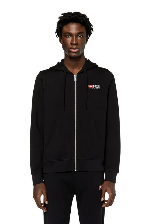 Men SGinnHoodZipDiv Black Diesel Sweaters Men SGinnHoodZipDiv Black Diesel Sweaters