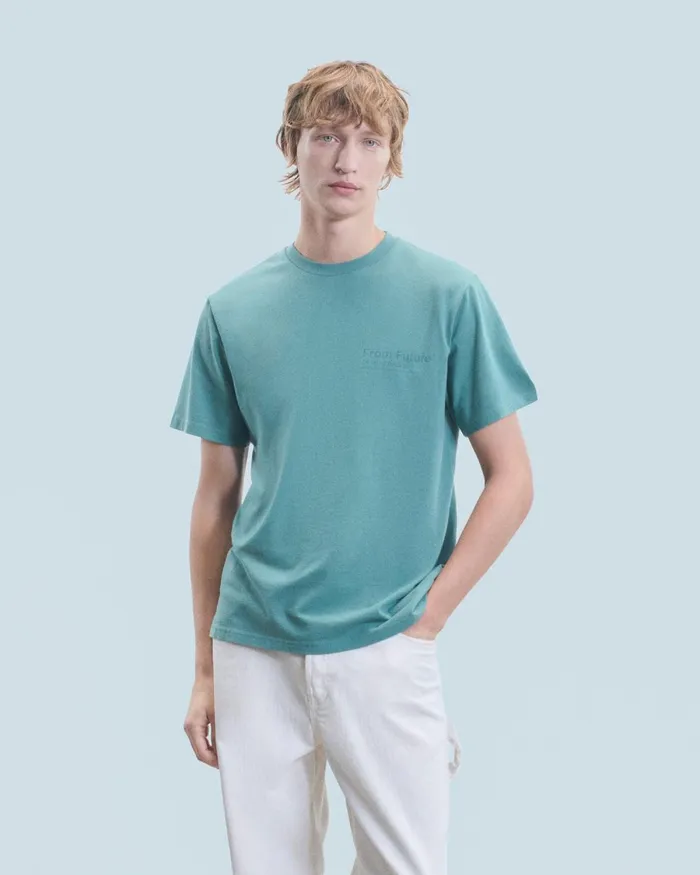 Men Shirts and TShirts From Future Crewneck TShirt Creative Division Washed Green Almond