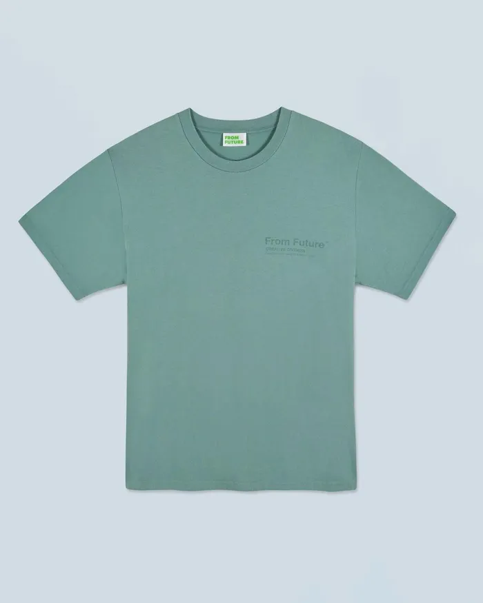 Men Shirts and TShirts From Future Crewneck TShirt Creative Division Washed Green Almond