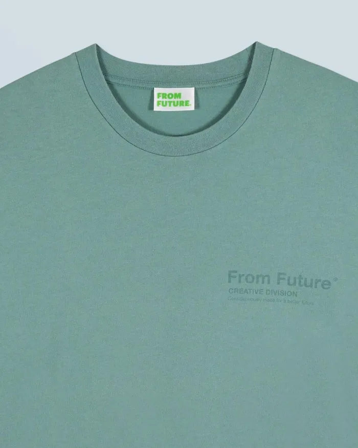 Men Shirts and TShirts From Future Crewneck TShirt Creative Division Washed Green Almond
