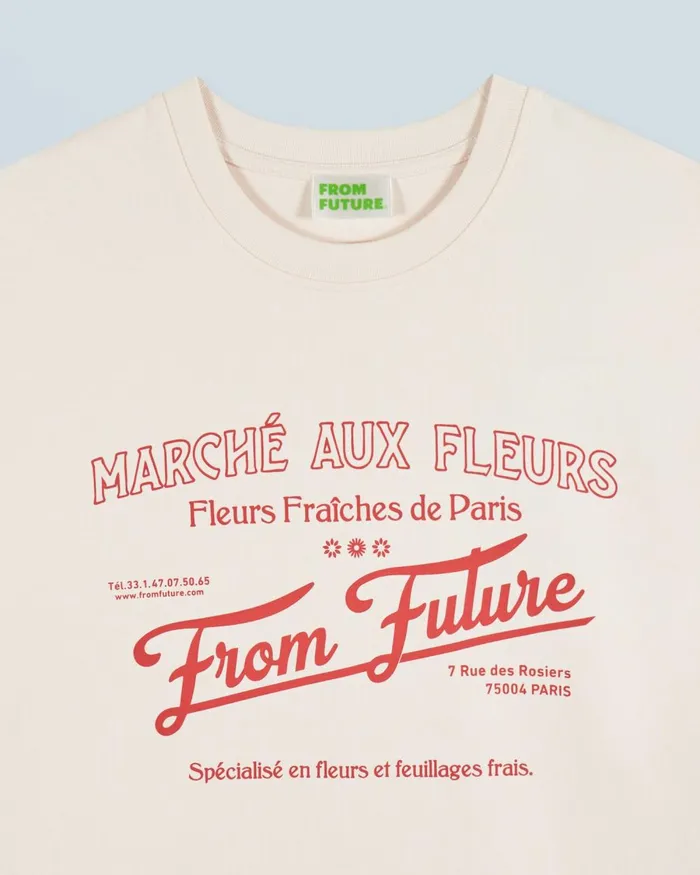 Men Shirts and TShirts From Future Crewneck TShirt March Aux Fleurs Sand