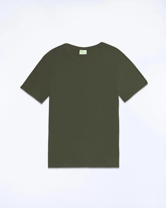 Men Shirts and TShirts From Future Plain Crewneck TShirt Khaki