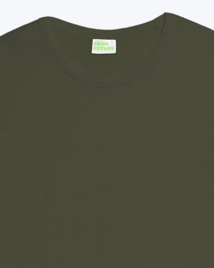 Men Shirts and TShirts From Future Plain Crewneck TShirt Khaki