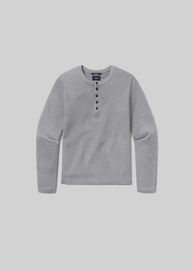 Men Shirts Citizens Of Humanity Classic Henley In Moonstone