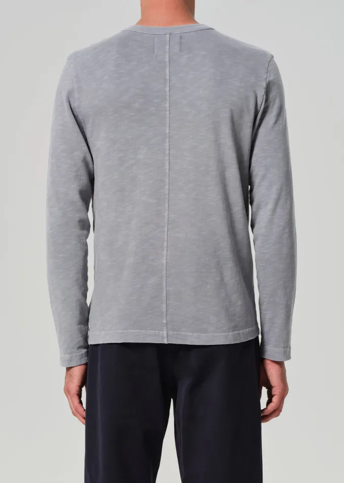 Men Shirts Citizens Of Humanity Classic Henley In Moonstone