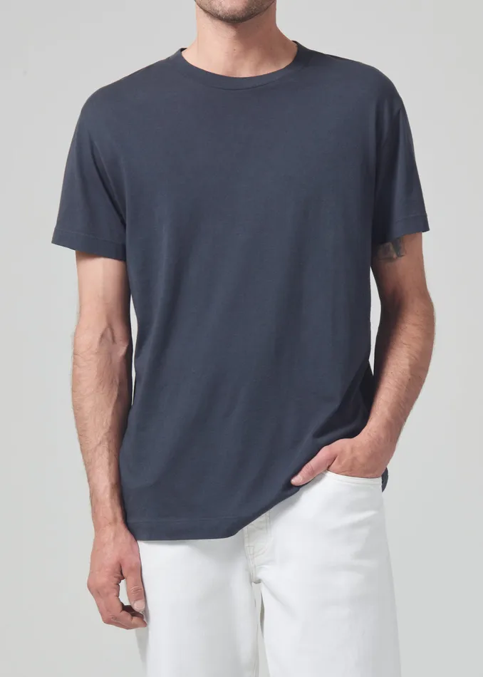 Men Shirts Citizens Of Humanity Everyday Short Sleeve Tee In Charred Cedar