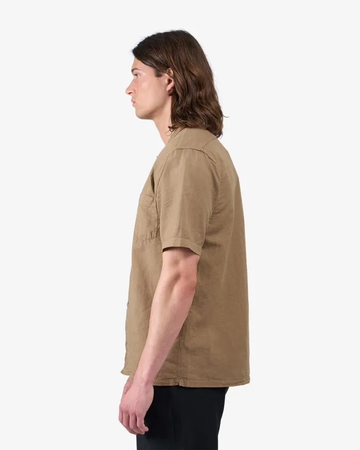 Men Shirts Colorful Standard Linen Short Sleeved Shirt Light Aqua