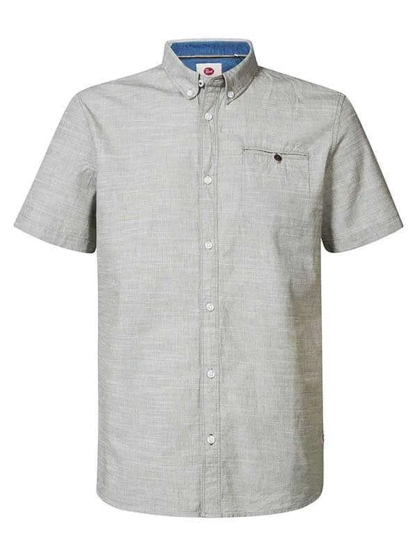 Men Shirts Petrol Industries Marl ShortSleeved Shirt Dusty Army