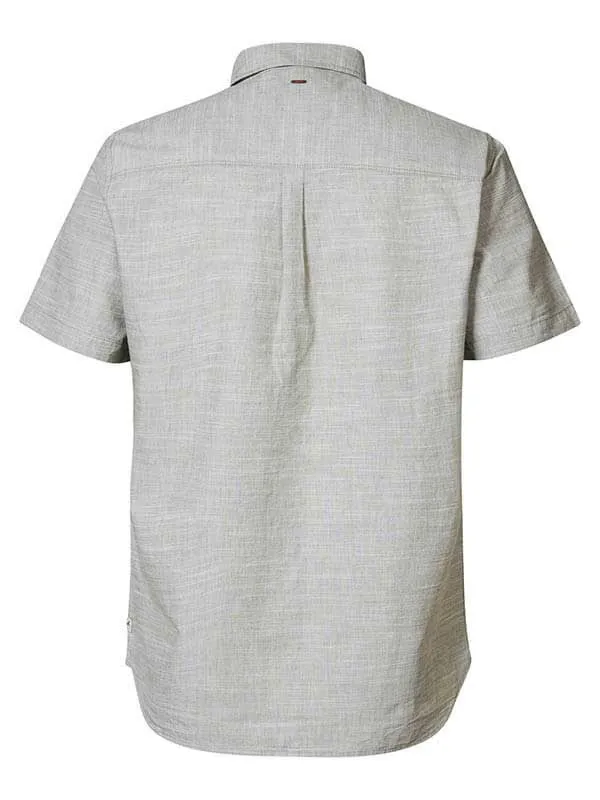 Men Shirts Petrol Industries Marl ShortSleeved Shirt Dusty Army
