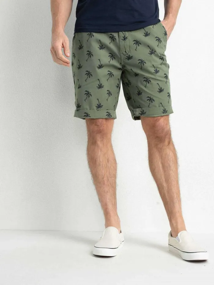 Men Shorts Petrol Industries Palm Tree Shorts Dusty Army