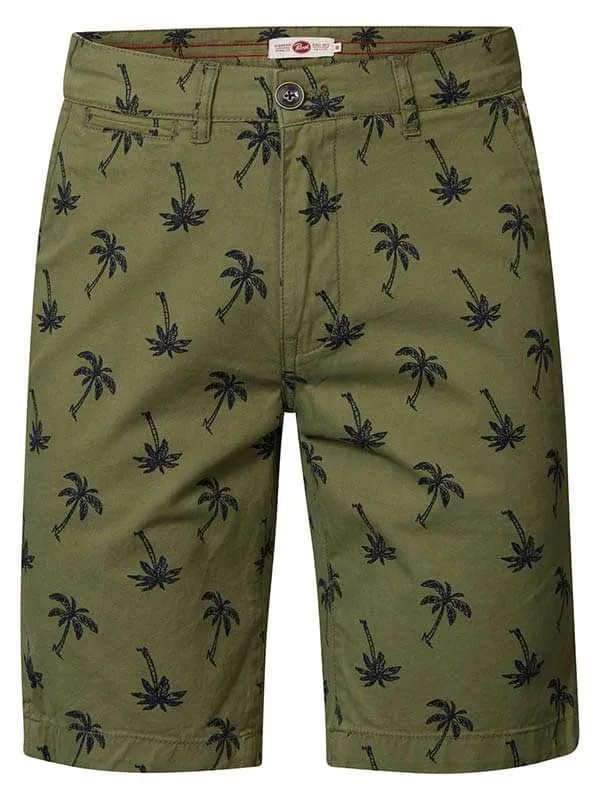 Men Shorts Petrol Industries Palm Tree Shorts Dusty Army
