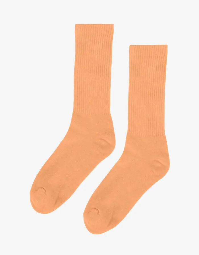 Men Socks and Colorful Standard Organic Active Sock Sandstone Orange