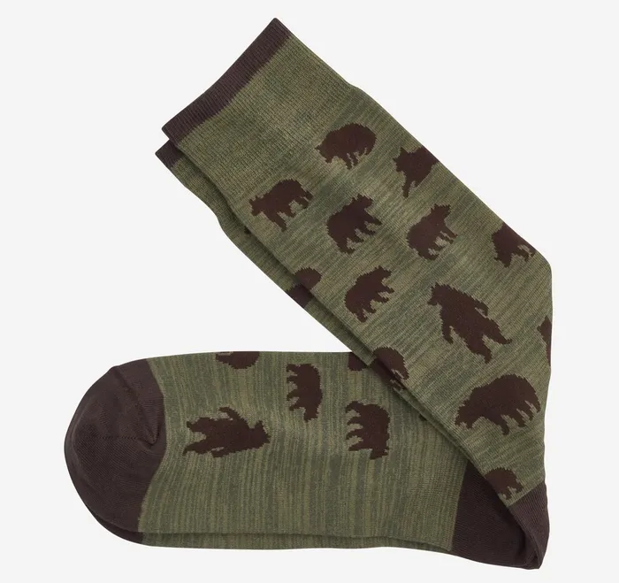 Men Space Dye Socks Green Bears JohnstonandMurphy Socks