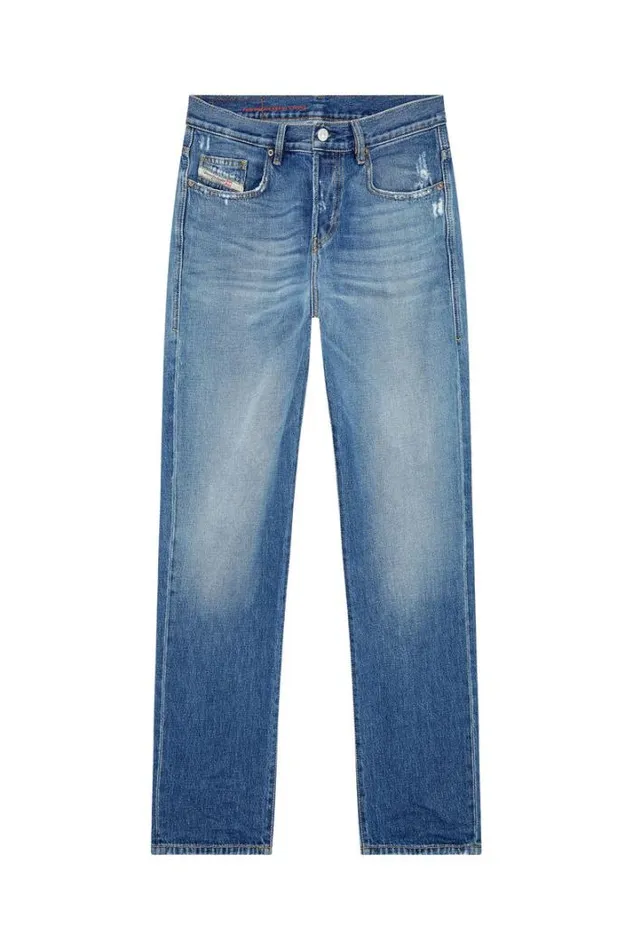 Men Straight Jeans 2020 DViker E9c03 Medium Blue Diesel Straight Men Straight Jeans 2020 DViker E9c03 Medium Blue Diesel Straight