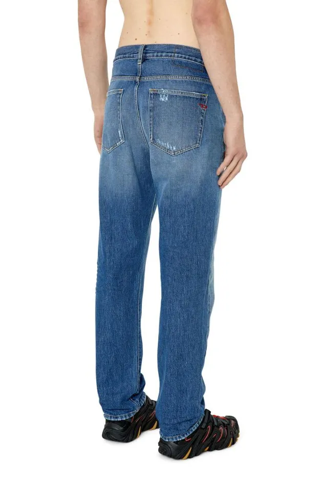 Men Straight Jeans 2020 DViker E9c03 Medium Blue Diesel Straight Men Straight Jeans 2020 DViker E9c03 Medium Blue Diesel Straight